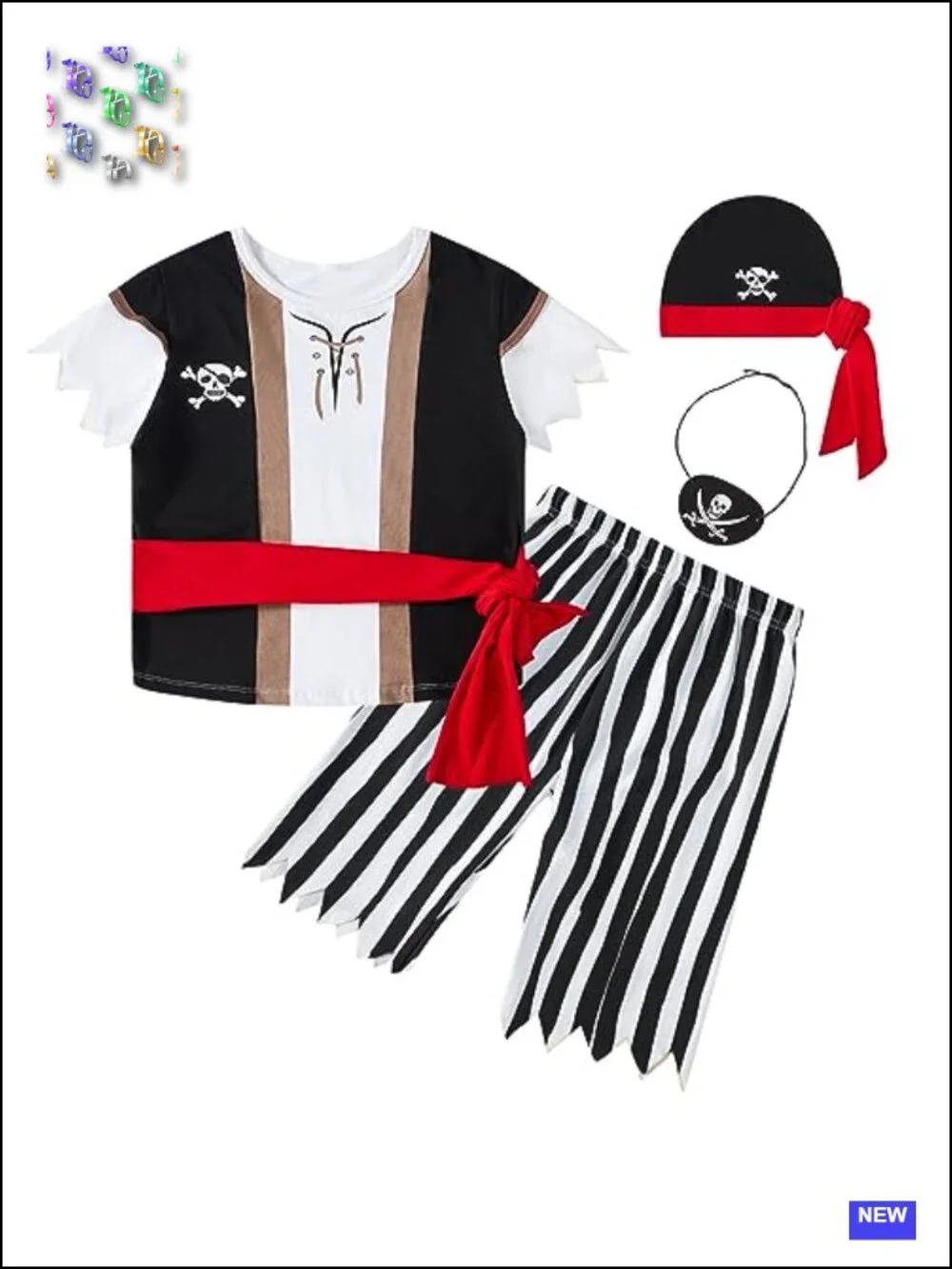 Toddler Pirate Costume Baby Boys Halloween Outfit